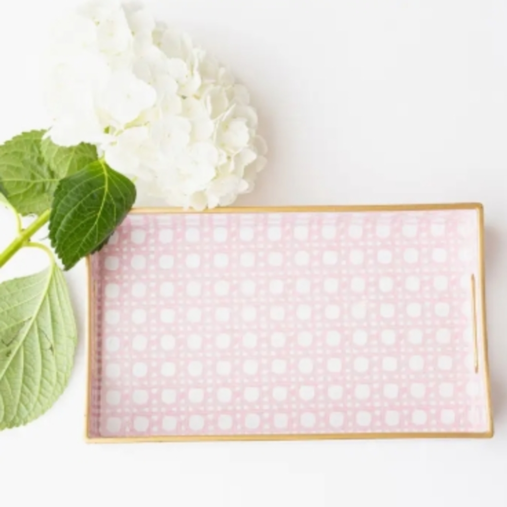 Pink and Gold Decorative Tray